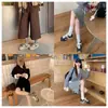 Versión de piel de vaca súper suave con 5 cm de aumento de altura interna, zapatillas de entrenamiento alemanas peculiares y lindas para mujer, zapatillas casuales versátiles con cordones, zapatillas de Forrest Gump