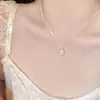Collar estrellado ultrabrillante de estilo coreano con circonitas completas para mujer, accesorio de cadena para clavícula de nicho de lujo ligero de alta gama, gargantilla elegante y cadena para suéter