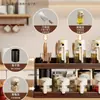 Estante de almacenamiento de cocina de madera de nogal, nuevo estante multifuncional para encimera para botellas de aceite, frascos de condimentos y estantes de almacenamiento de múltiples capas