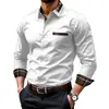 Bestseller de comercio electrónico transfronterizo: camisas de manga larga nuevas para hombre para primavera y otoño, adecuadas para negocios, para ir al trabajo y para uso casual