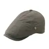 Algodón y Lino Color Sólido Seis Piezas Costura de Tela Gorra para Hombre Boina Hebilla de Cobre Antigua Sombrero de Sol Simple para Mujer