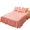 Faldón de Cama Cubierta de Cama Falda de una Pieza Cubierta Antipolvo Cubierta de Faldón de Cama Cubierta de Delantal de Cama Cubierta Antideslizante Grupo de Camas Niñas 1.51.8