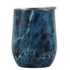 Taza de vino tinto de acero inoxidable 304 de 12 oz con forma de huevo de mármol, termo de acero inoxidable al vacío, taza de cáscara de huevo