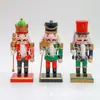 Decoração de Natal de 20cm de Altura Quebra-Nozes Conjunto de Soldado Quebra-Nozes Versão Gordinha Conjunto Decorações de Ano Novo