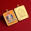 Thangka do Tibete com Detalhes em Ouro, Thangka Rústico Semimanual, Oito Divindades Protetoras, Buda do Zodíaco, Pingente de Caixa Thangka do Buda do Nascimento