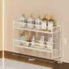Prateleira de armazenamento para banheiro, cesta suspensa para cosméticos, caixa de armazenamento multicamadas para a parede, cesta de armazenamento de parede para trás da porta do banheiro