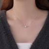 Collar Elegante de Plata Pura S999 con Flor y Mariposa Femenino de Alta Gama Estilo Pastoral Nicho Cadena Clavícula Dropshipping