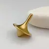 Bússola de Cobre com Alívio de Estresse Latão Rotação da Peça de Mão Dupla Face Rotativo Portátil Brinquedo de Agitar Spinner Bagua Ornamento