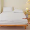 Lençol de Elástico Simples 100% Algodão Classe A Peça Única Protetor de Colchão Escovado Conjunto de Três Peças Antiderrapante Sem Deslocamento Roupa de Cama