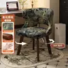 Silla de Comedor de Madera Maciza Uso en Casa Cómoda para Estar Sentado Mucho Tiempo Silla de Escritorio para Computadora Sala de Estudio Silla con Respaldo Giratorio Asiento de Escritorio Dormitorio Silla para Maquillaje