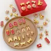 Estilo Chino Aleación Bolsa de la Fortuna Festiva Caballo de Madera Fortuna Cuentas Doble Cara DIY Colgante de Joyería Hecho a Mano Accesorios