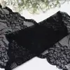 Acabamento de Renda Elástica Floral Cortado em Preto e Branco Tanglong 18cm Acessórios de Vestuário Lingerie Materiais Manuais DIY