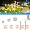 Luzes de Dente-de-Leão Solares Luzes de Iluminação Decoração Externa Luzes de Inserção no Solo Gramado Luzes de Jardim Quadradas Pátio Paisagem Luzes de Bola Redonda
