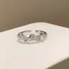 Anel Serpente Espírito Totalmente Cravejado Anel Aberto Zodiaco Ano da Serpente para Mulheres Anel de Dedo Pequena Serpente Versátil de Alta Qualidade