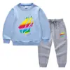 Nova coleção primavera e outono 2023 roupas infantis transfronteiriças suéter infantil calça conjunto de duas peças comércio exterior bebê algodão manga longa terno