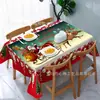 Mantel Navideño Transfronterizo Amazon TEMU con Muñeco de Nieve Estampado Creativo para Fiesta en Casa y Reunión Festiva Decoración