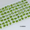 Dongzhou Crystal 6*8 Tachuelas Pequeñas Redondas para Uñas, Forma Oblonga con Esquinas Redondeadas, Base Puntiaguda, Strass de Vidrio K9 Super Brillante, Accesorios para Joyería DIY