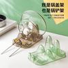 Estante de doble capa para tapas de ollas de cocina, encimera, sin perforaciones, estante para sentar, escurridor para cucharas y espátulas, estante para tablas de cortar, estante para colocar