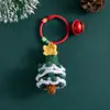 Llavero Colgante de Ganchillo de Hilo Navideño Creativo Exquisito Adorno Pequeño Navideño para Bolso Hecho a Mano