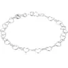 Cruz de plata dorada espejo joyería de plata nicho forma de corazón moda simple tendencia estilo ns tobillera de plata accesorios fabricantes al por mayor