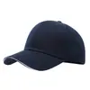 Boné de Baseball Popular Seis Painéis Transfronteiriço com Design Estilo Sanduíche, Boné Promocional de Cor Sólida, Boné com Aba, Boné de Trabalho, Logotipo Personalizável