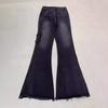 Jeans acampanados micro-acampanados tipo mariposa en forma de pera para mujer estilo americano talla grande chica gordita corte ajustado cintura alta sueltos micro-acampanados