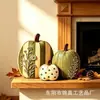 Decoración de Calabaza Fantasma Gato Negro de Madera para Halloween Habitación Escritorio Decoraciones Festivas Artesanías de Madera