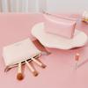 Nueva bolsa de bolas de masa hervida con forma de corazón, bolsa de cosméticos impermeable, bolsa de lavado, bolsa de almacenamiento de mano conveniente, bolsa de cosméticos de color caramelo, venta al por mayor