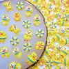Nova capa de chuva de desenho animado, decorações de unhas de patinho amarelo, boia de natação fofa, adesivos de unha de resina de pato de boca chata, itens decorativos para atacado