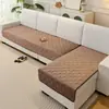 Almofada de sofá xadrez de cor sólida para sala de estar, com pelo curto ultrassônico, capa universal para encosto de sofá, capa de braço de sofá antiderrapante de silicone