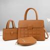 Outono e Inverno Nova Bolsa Tote Commuter de Grande Capacidade Bolsa de Ombro Estilo Coreano Conjunto de Três Peças Bolsa Transversal Bolsa Versátil