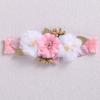 Set de Accesorios para el Cabello de Malla al por Mayor Diadema de Flores para Niños Diadema Plegada Europea y Americana Diadema de Flores Artificiales para Bebé Accesorios para la Cabeza Cinta