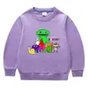 Primavera e outono de 2023 estilo coreano de desenho animado nova roupa infantil pequena e média suéter de gola redonda infantil manga longa algodão top para bebês masculino e feminino