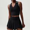 Conjunto de Ropa de Tenis Transfronterizo para Mujer, Talla Grande Elástico Yoga Fitness Ropa Conjunto de Dos Piezas, Accesorios de Ropa Deportiva para Correr Bádminton