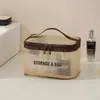 Bolsa de aseo de malla de nylon de gran capacidad, organizador de viaje, bolso multifuncional, bolsa de cosméticos portátil y conveniente