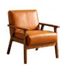 Cadeira Hank, sofá individual de madeira maciça, conjunto de mesa de chá e cadeiras de hotel, cadeira estilo vintage, móveis para café e pousada, cadeira de sofá para lazer e relaxamento