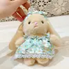 Chaveiro de Pelúcia Coelho Wendy com Laço Curativo Criativo Exquisite Boneca Companheira Pingente para Mochila de Casal Presente