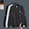 Outono e Inverno 2025 Nova Camiseta de Manga Longa com Gola Redonda Tendência Versátil Moletom Espesso Camiseta Básica Moda Masculina