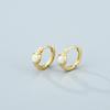 Aretes de ópalo europeo y americano de plata esterlina 925 para mujer, aretes de alta calidad de circonio para comercio exterior, exquisitos aretes de círculo ins al por mayor