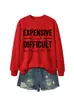 Sudadera de moda casual para mujer de otoño e invierno, costosa y difícil, estación independiente de deseos de Amazon
