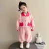Conjunto de Patas de Gato Estilo Coreano para Niñas Estilo Primavera/Otoño 2026 Nuevo Moda Infantil Conjunto de Dos Piezas Elegante para Niña Moderno