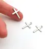 Colgante de cruz de acero inoxidable para hacer tú mismo etiqueta de cruz brillante accesorios para manómetros accesorios de joyería de acero inoxidable