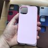 Funda de Cuero para Teléfono Móvil Material TPU TPU Grueso Doble Brillo Piel Mate Funda Blanda Color Pudín Funda Transparente