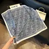 Pañuelo de Seda 70 Cuadrado Moda Coreana de Alta Gama Versátil Profesional Seda Sintética Pequeño Pañuelo de Cuello Estampado Retro Pañuelo de Seda para Mujer