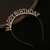 Fiesta de CUMPLEAÑOS Cabello FELIZ CUMPLEAÑOS Diadema Europea y Americana Diadema Letras Accesorios para el Cabello Decoración