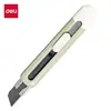 Cuchillo de utilidad Deli Td410 para cortar papel, Cuchillo para papel tapiz con hoja de teflón negro, Cuchillo manual para desembalar