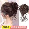 Peruca Feminina Rabo de Cavalo Curto Cabelo Cacheado Vento Preguiçoso Presilha Bola de Flor Cabeça de Flor Bigodes Longos Naturais Fofo Fábrica