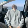 Sudadera de hombre de moda para primavera y otoño de 2026, moderna y versátil, camisa casual de manga larga deconstruida de peso pesado 320 en talla grande