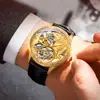 CHENXI Amanhecer Novo Modelo Fivela Borboleta Relógio Mecânico Automático Masculino À Prova D'água Relógio Tourbillon 6029H