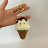 Hilo Terminado Crochet Muñeca Pan Adorno Hecho a Mano Dibujo Animado Forma de Comida Muñeca Llavero Colgante